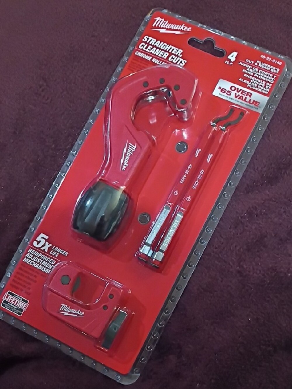 Red Plumber's Cutter & Reamer Set - Red - Picture 2 of 9
